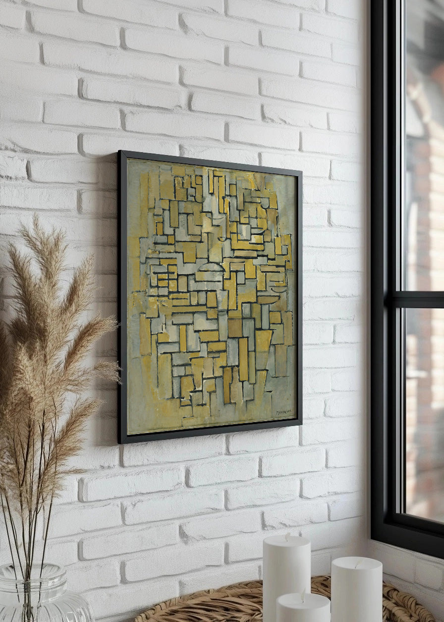 Cuadro Composicion en marrón y gris (Mondrian)