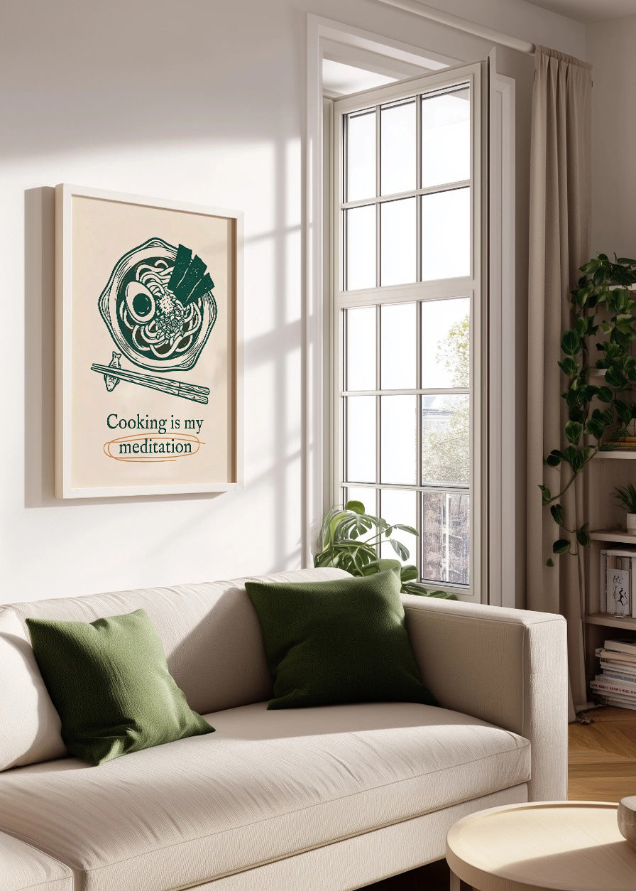 Cuadro Cooking is my medication - Decoración de cocina