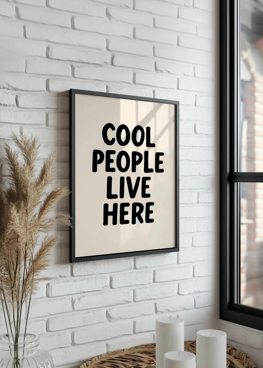 Cuadro Cool people live here