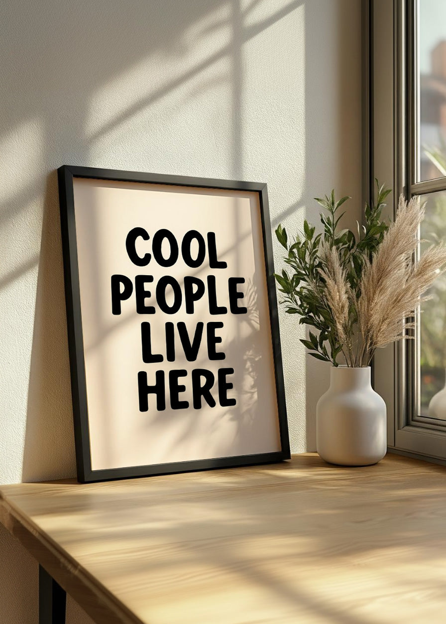 Cuadro Cool people live here