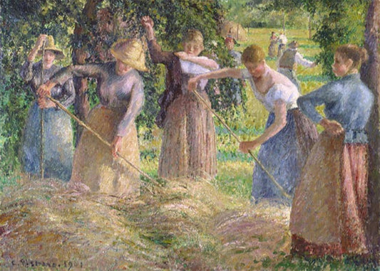 Cuadro ​Cosecha de heno en Éragny (Pissarro)