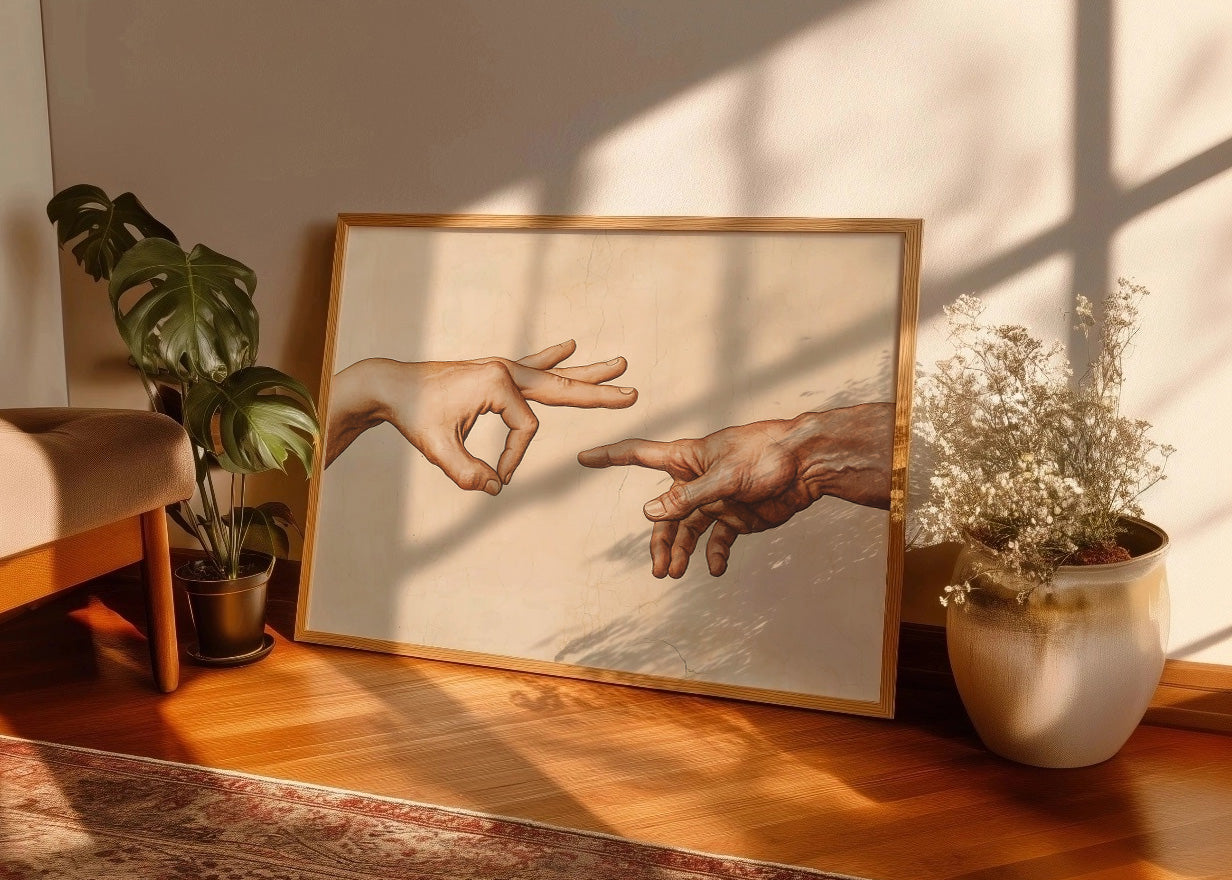 Cuadro Creación de Adán gesto aa