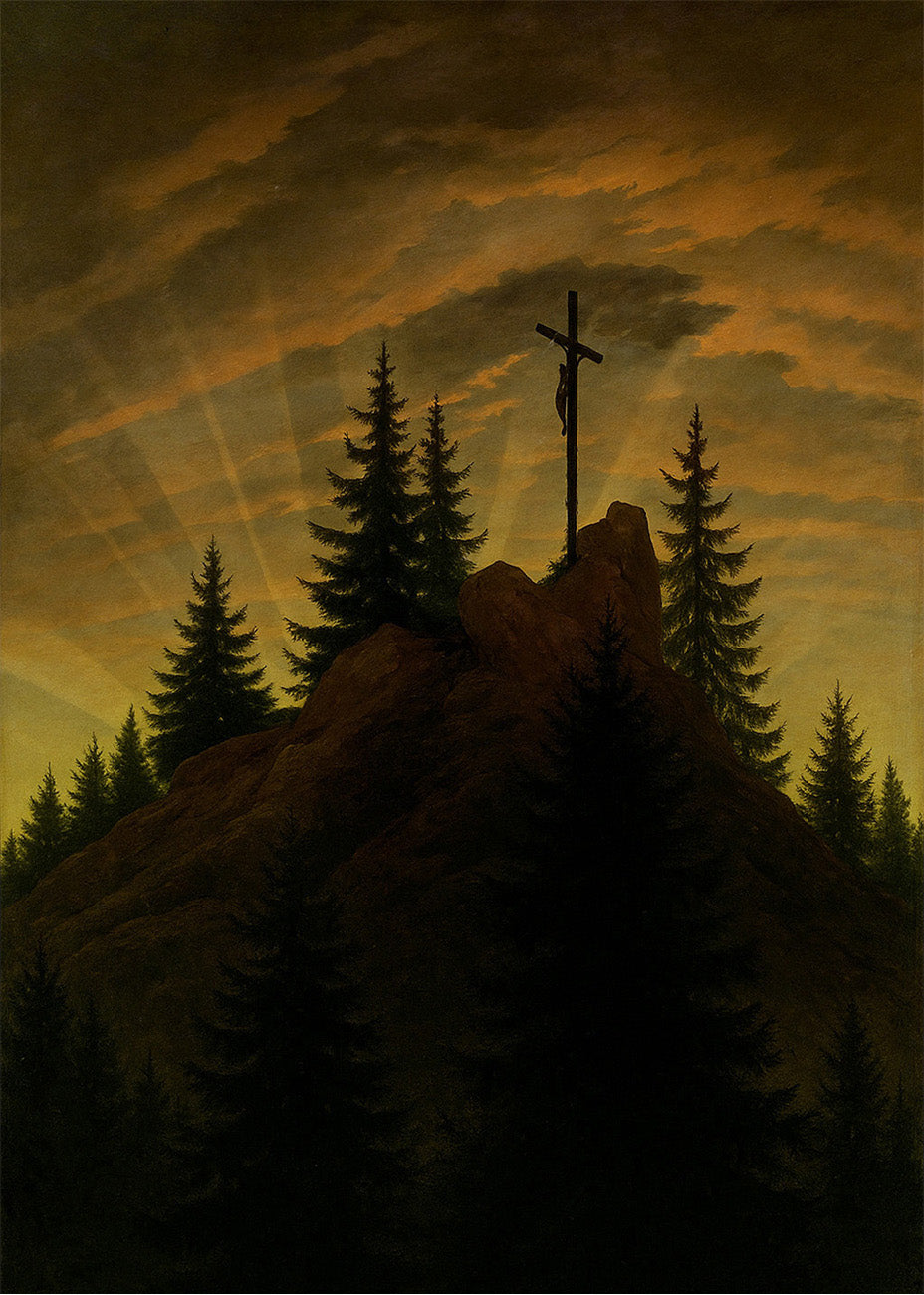 Cuadro ​Cruz en la montaña - Tetschener Altar (Friedrich)