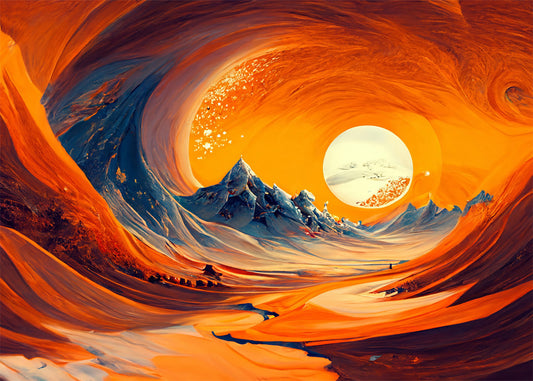Cuadro ​Orange abstract landscape