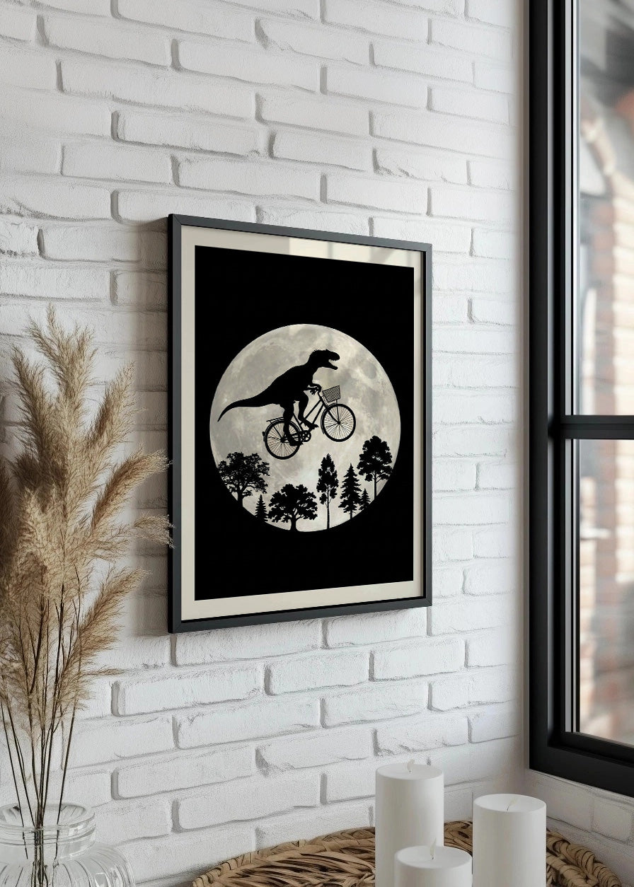 Cuadro Dinosaurio en bicicleta ET