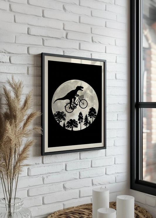 Cuadro Dinosaurio en bicicleta ET