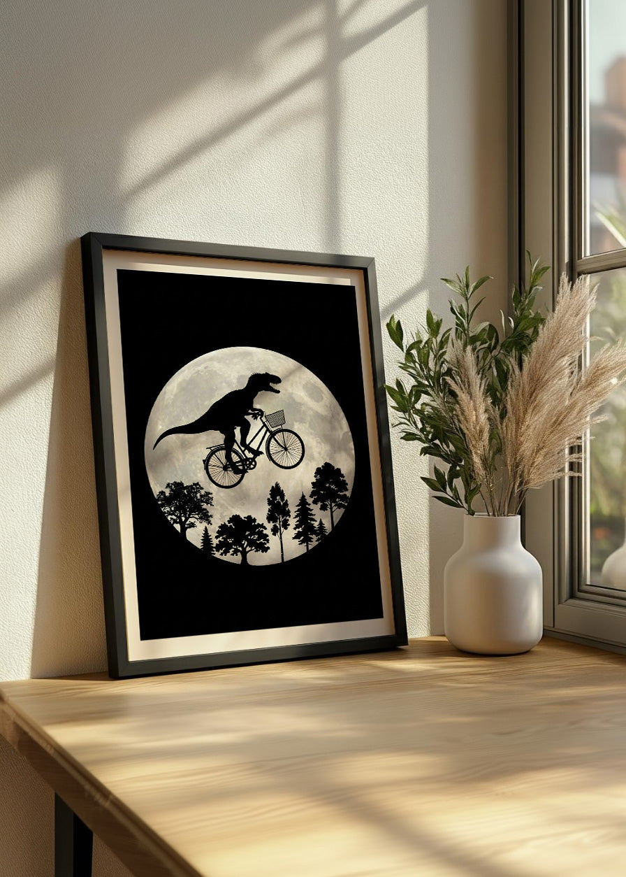 Cuadro Dinosaurio en bicicleta ET