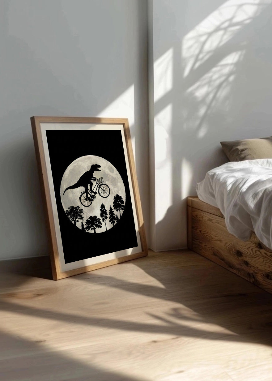 Cuadro Dinosaurio en bicicleta ET
