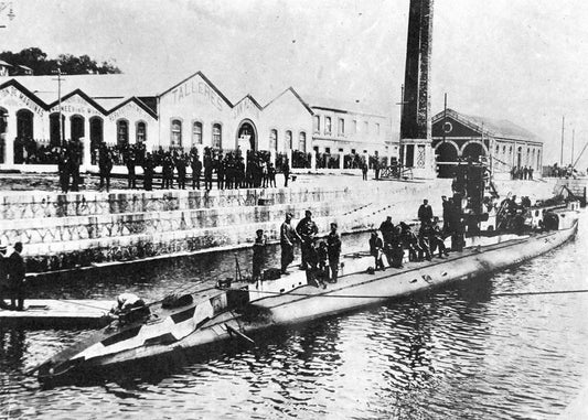 Cuadro Dique de Gamazo de Santander en 1918