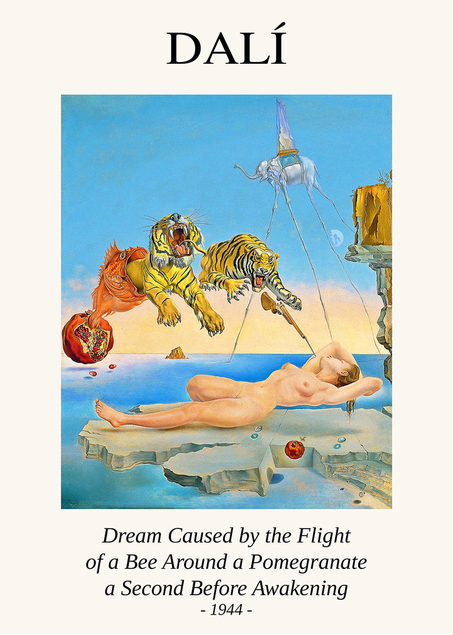 Dream Caused by the Flight of a Bee Around a Pomegranate a Second Before Awakening (Dalí)