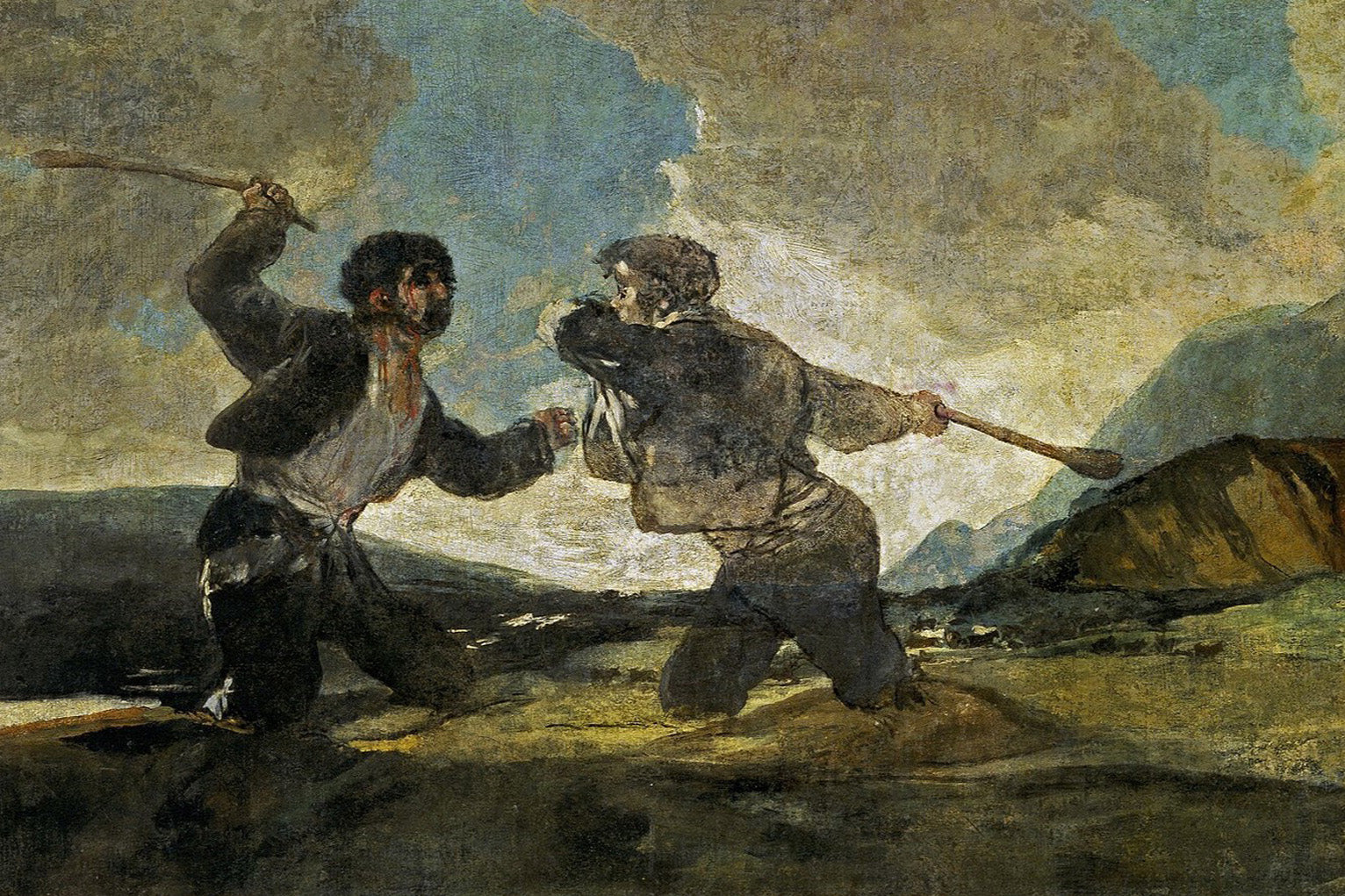 Cuadro de ​Duelo a garrotazos (Francisco de Goya) - Fine Artic