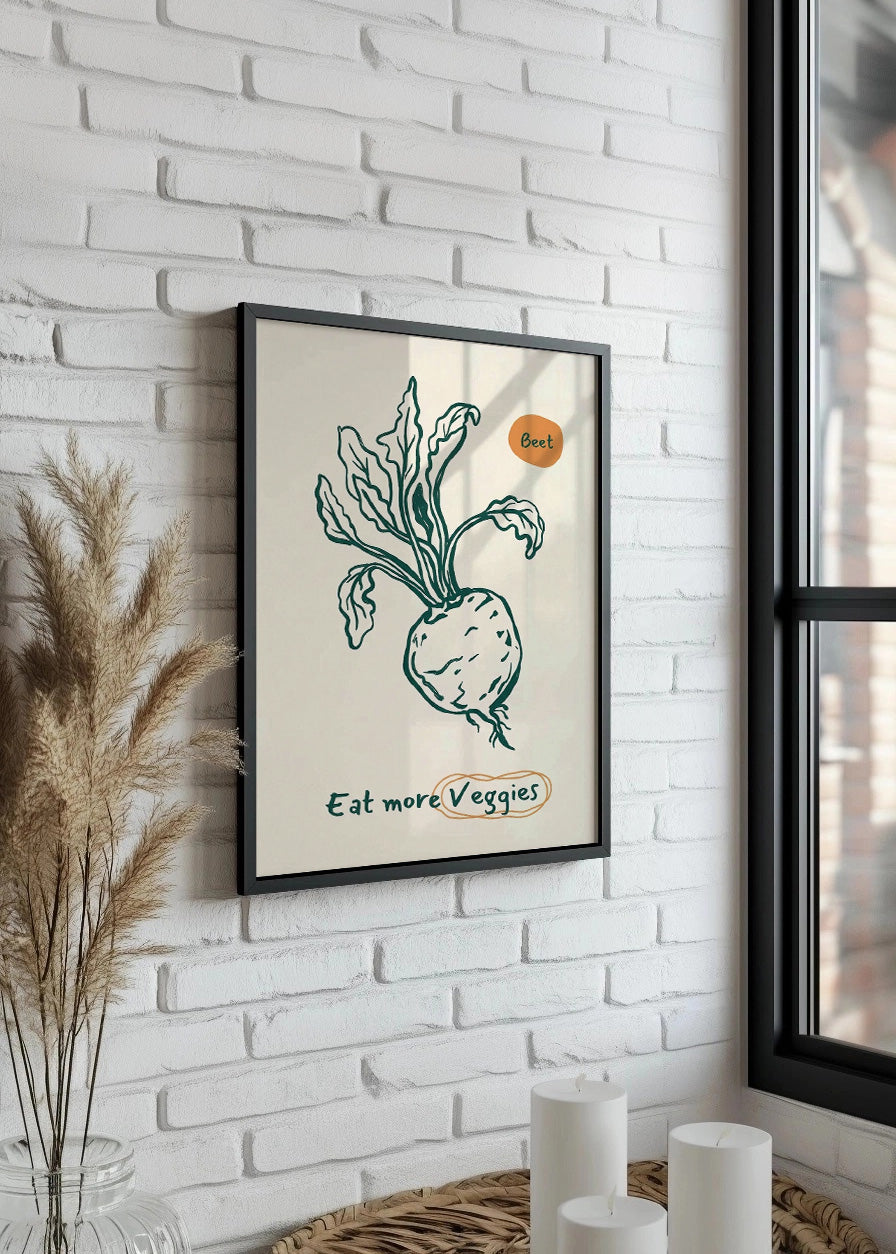 Cuadro Eat more veggies - Decoración de cocina