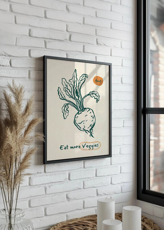 Cuadro Eat more veggies - Decoración de cocina