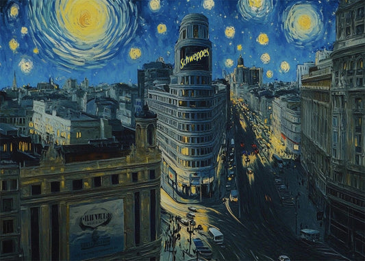 Cuadro ​Gran Vía y Callao al estilo Van Gogh