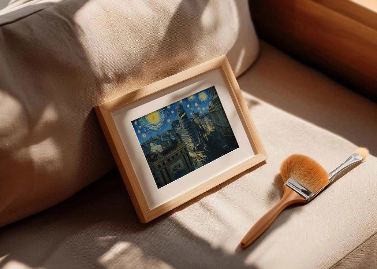 Cuadro ​Gran Vía y Callao al estilo Van Gogh