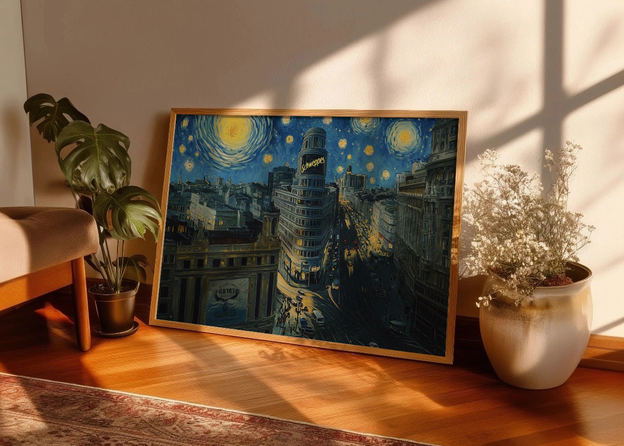 Cuadro ​Gran Vía y Callao al estilo Van Gogh