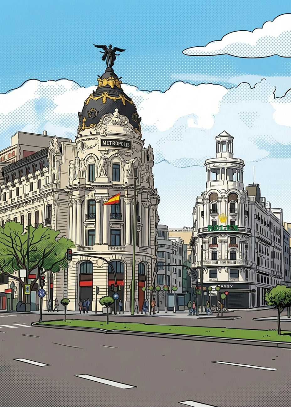 Cuadro Edificio Metrópolis de Gran Vía - Dibujo