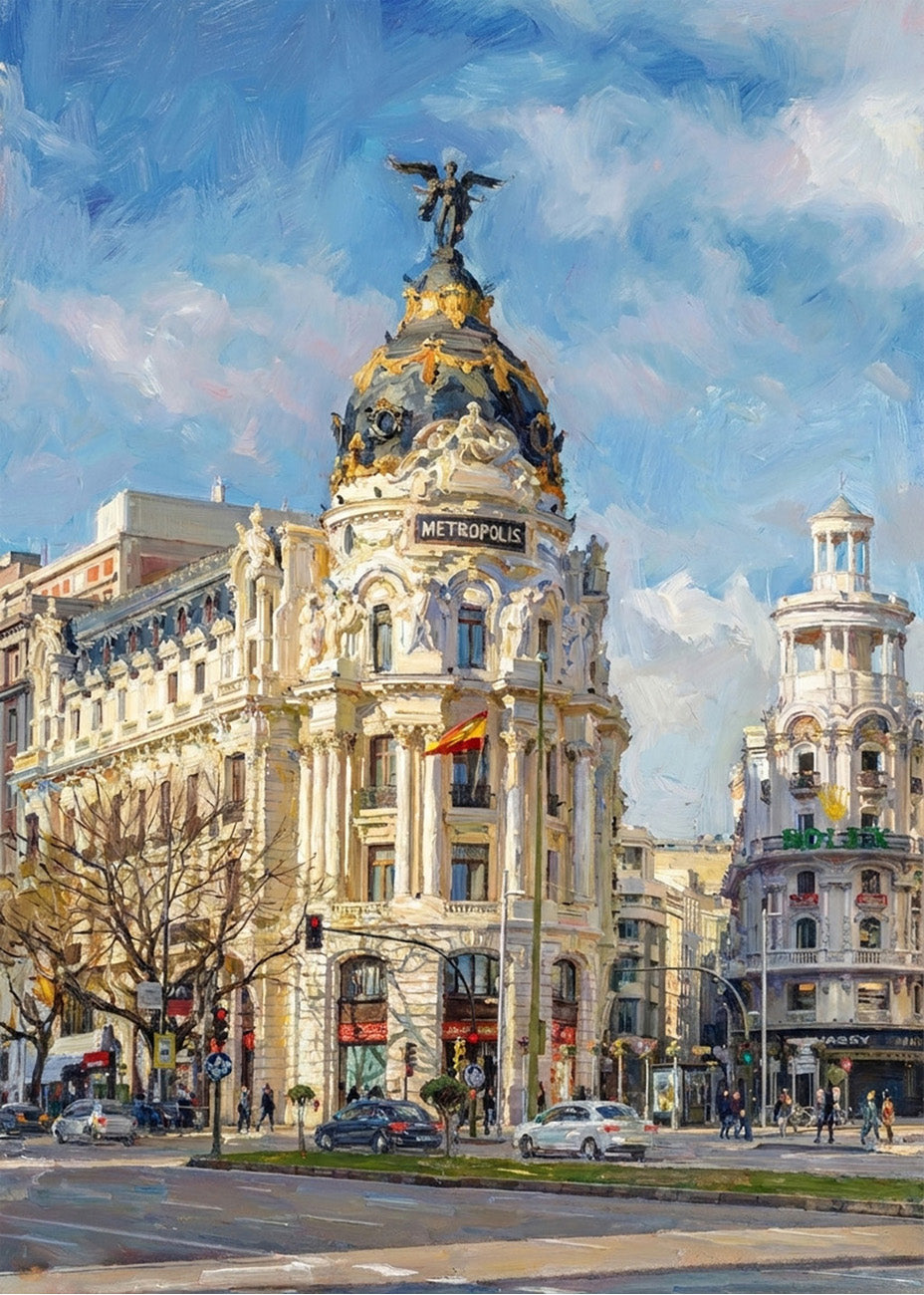 Cuadro Edificio Metrópolis de Gran Vía - Impresionista