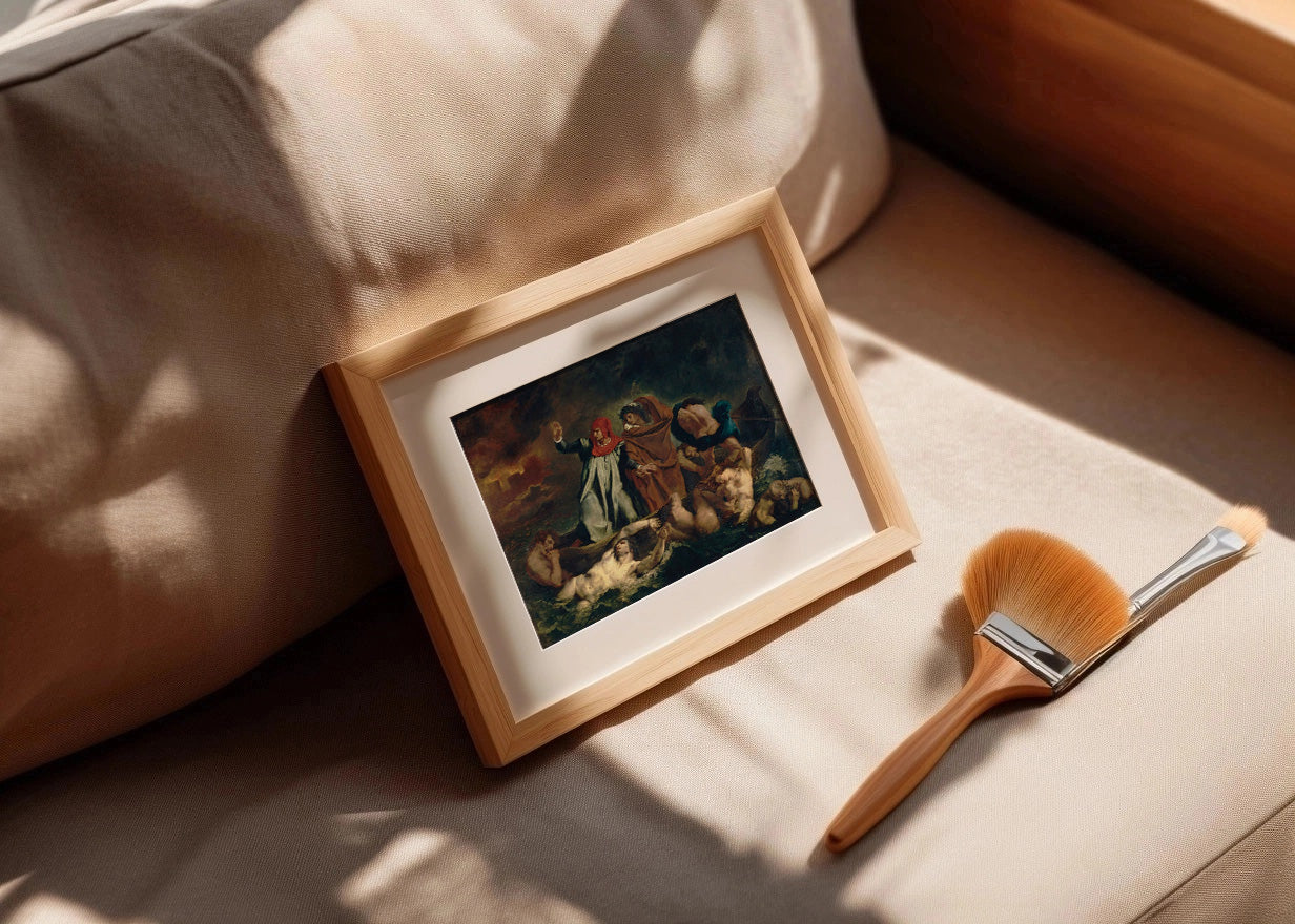 Cuadro ​El Barco de Dante (Eugene Delacroix)