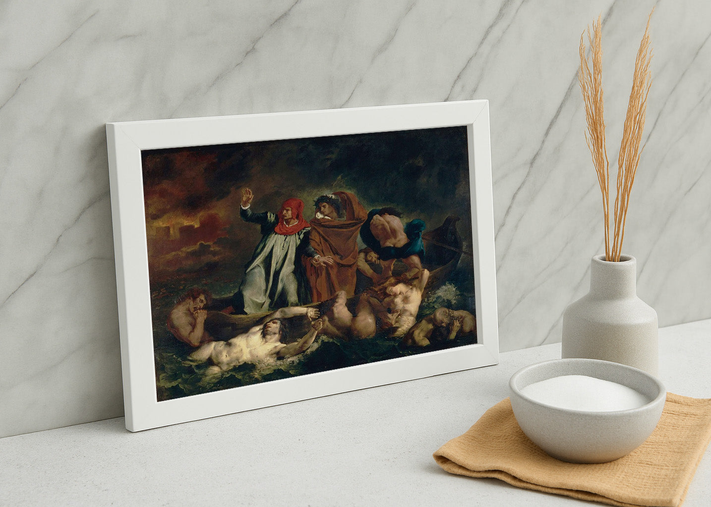 Cuadro ​El Barco de Dante (Eugene Delacroix)