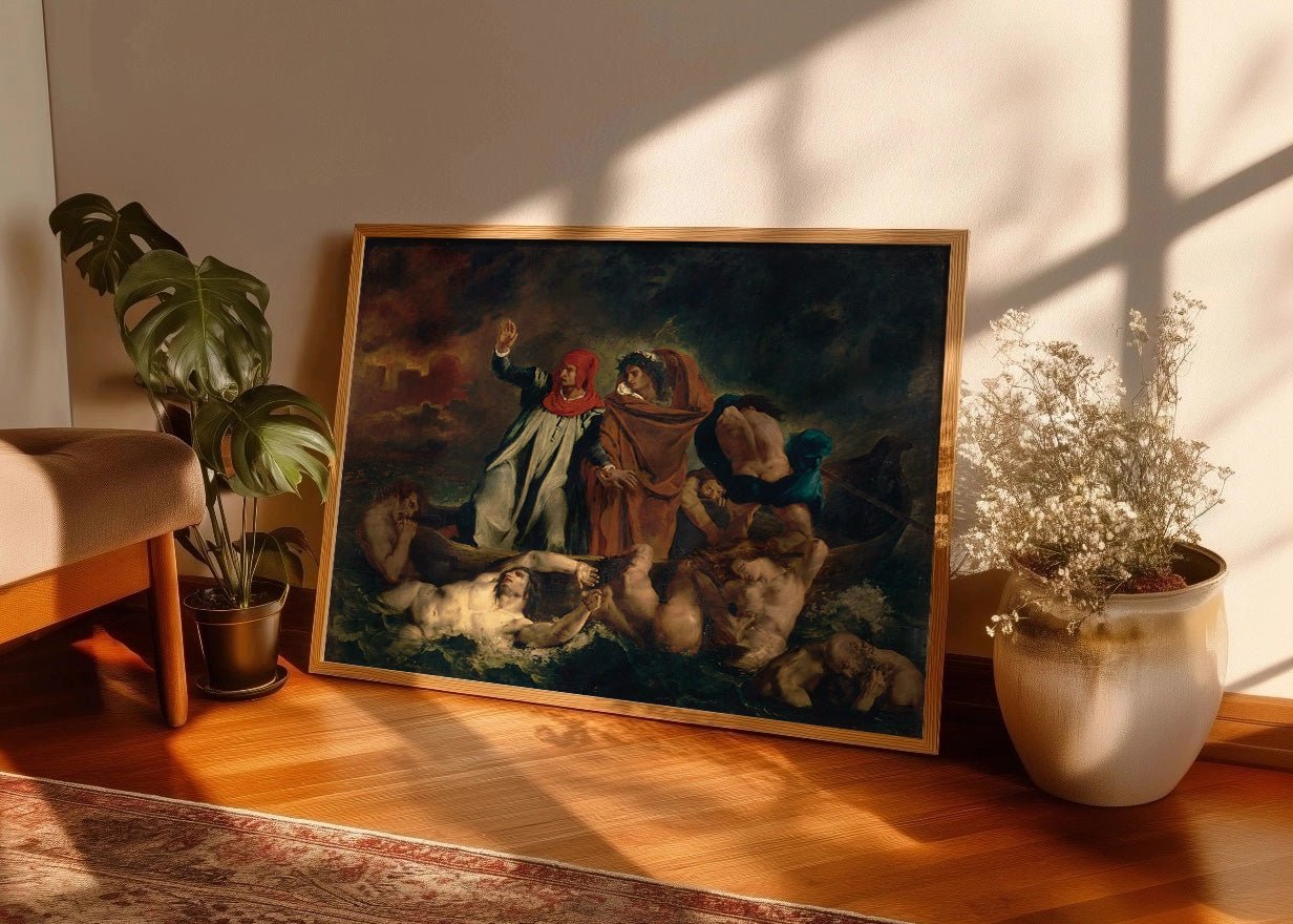 Cuadro ​El Barco de Dante (Eugene Delacroix)