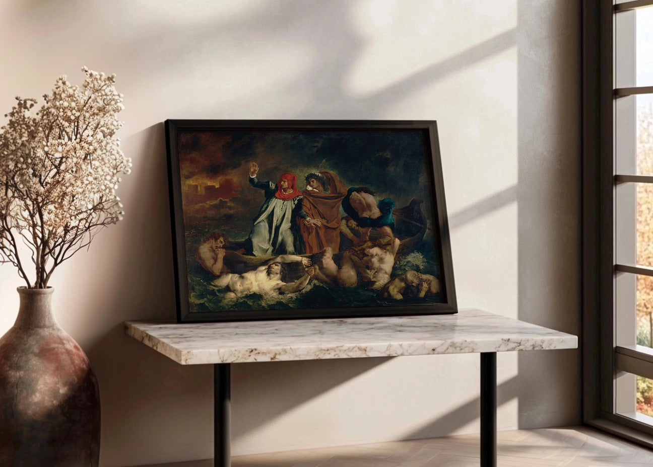 Cuadro ​El Barco de Dante (Eugene Delacroix)