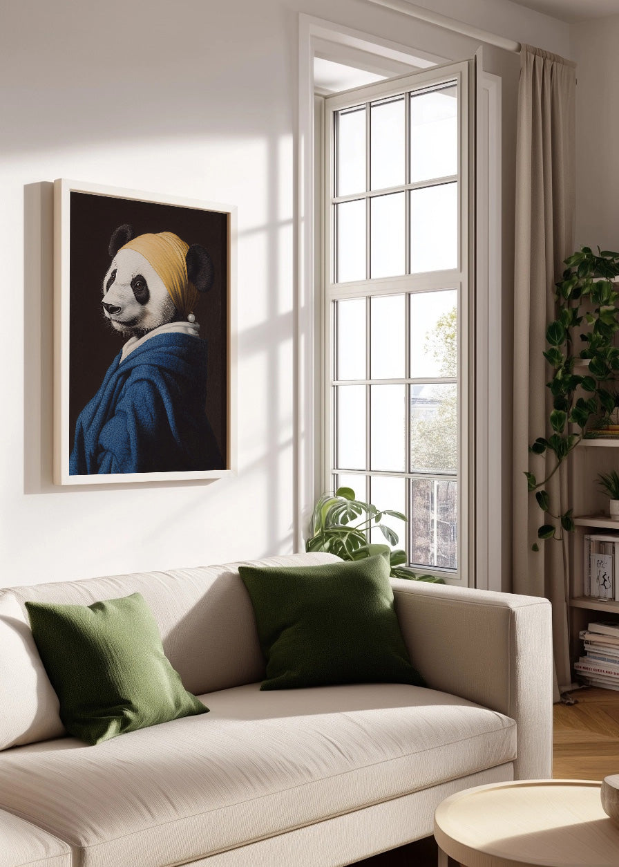 Cuadro ​La joven de la perla - Oso panda