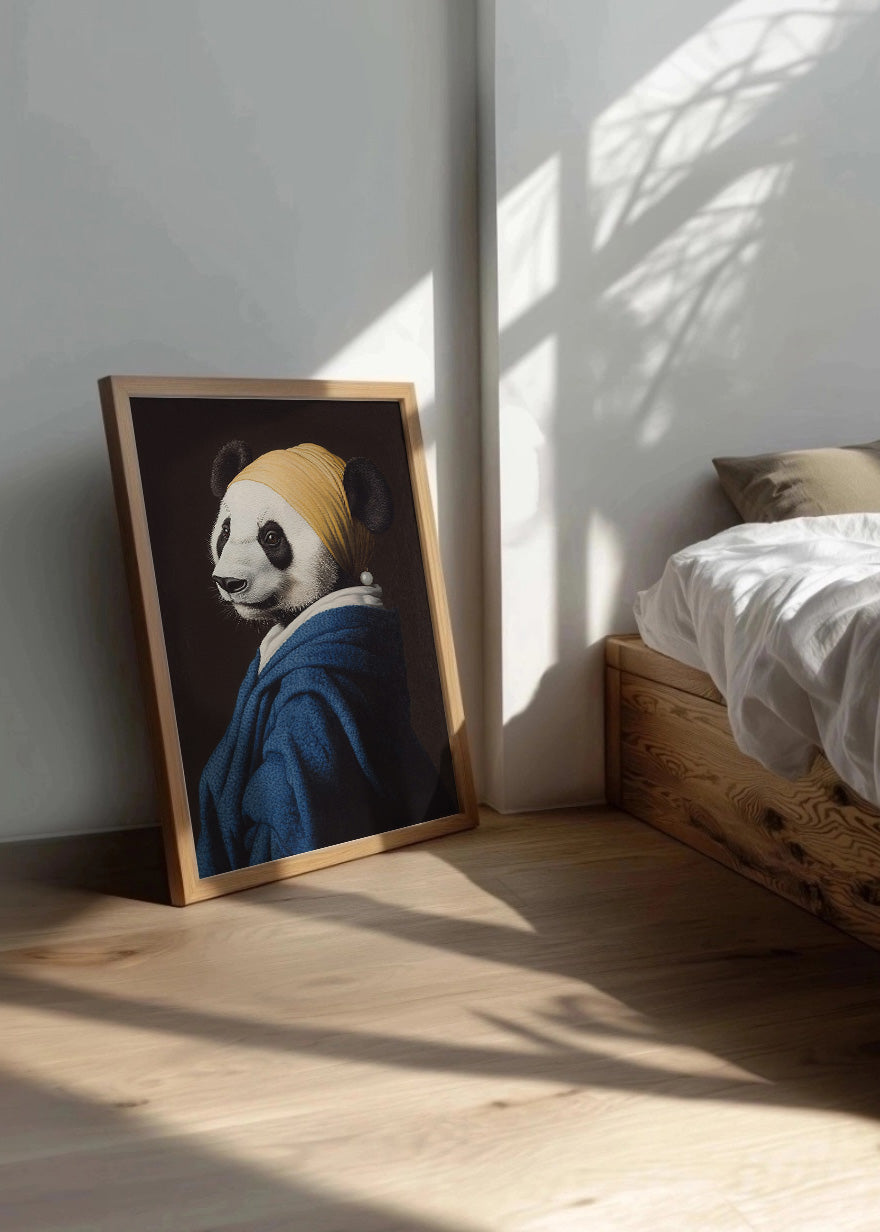 Cuadro ​La joven de la perla - Oso panda