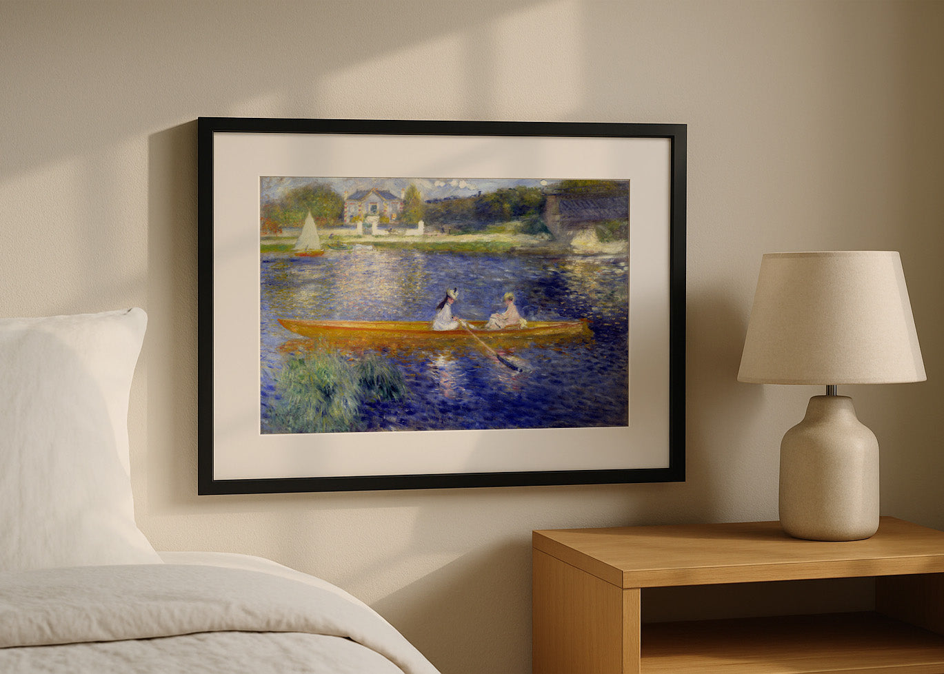 Cuadro ​El Sena en Asnieres - El esquife (Renoir)