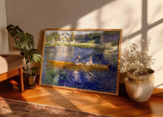 Cuadro ​El Sena en Asnieres - El esquife (Renoir)