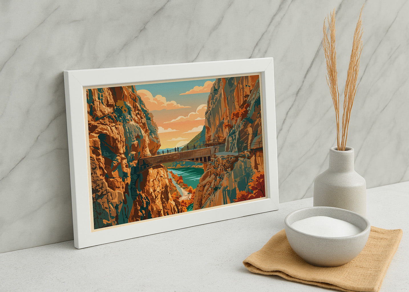 Cuadro El Caminito del Rey - Otoño