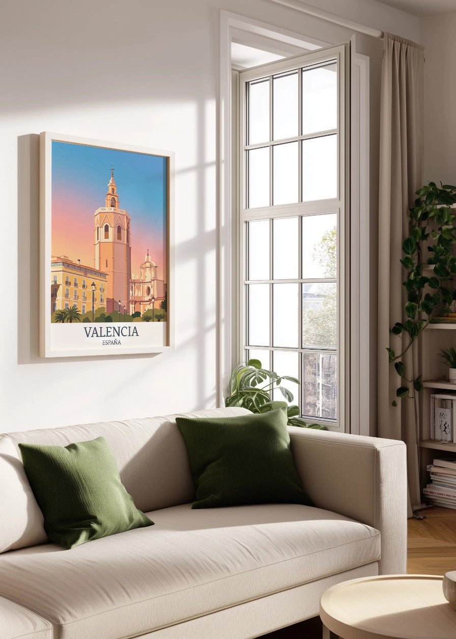 Cuadro El Miguelete de Valencia - Pastel