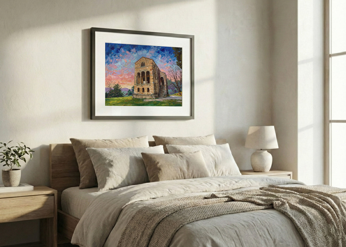 Cuadro El Naranco de Oviedo estilo óleo