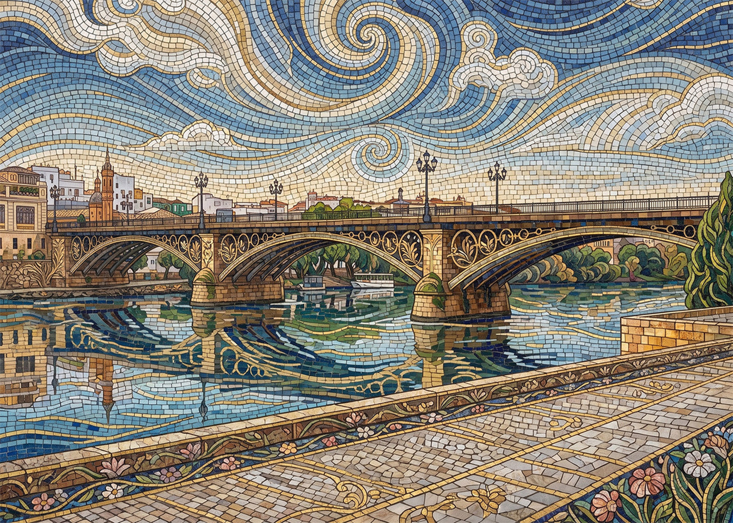 Cuadro El Puente de Triana - Art Nouveau