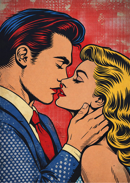 Cuadro El beso de los cómics