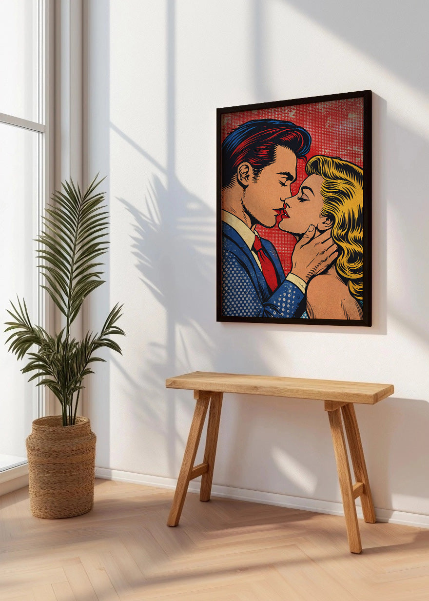 Cuadro El beso de los cómics