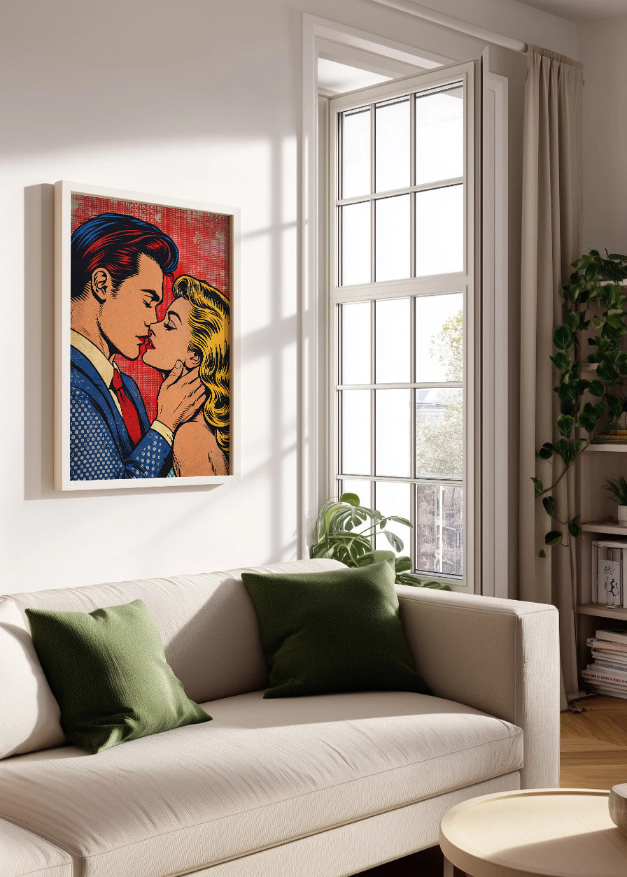 Cuadro El beso de los cómics