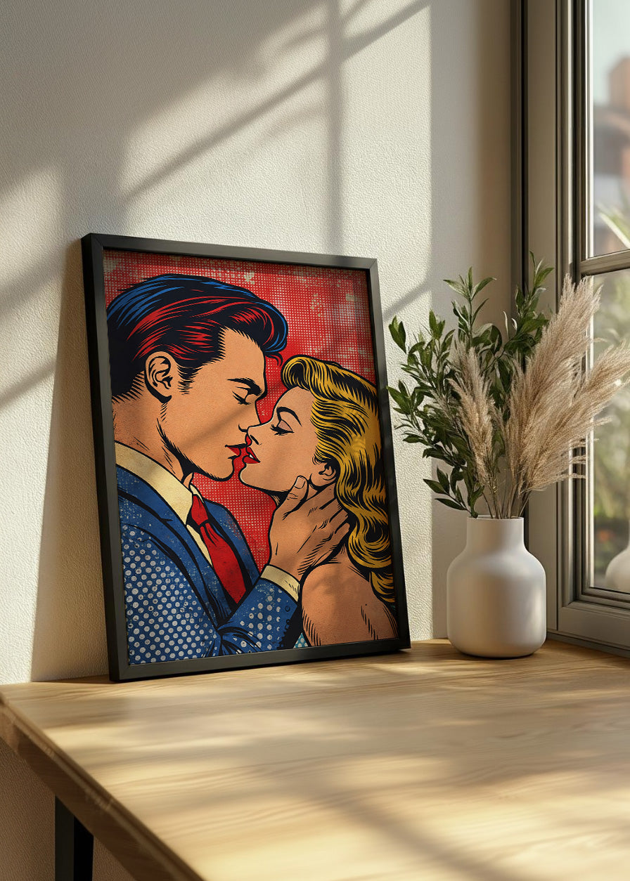 Cuadro El beso de los cómics