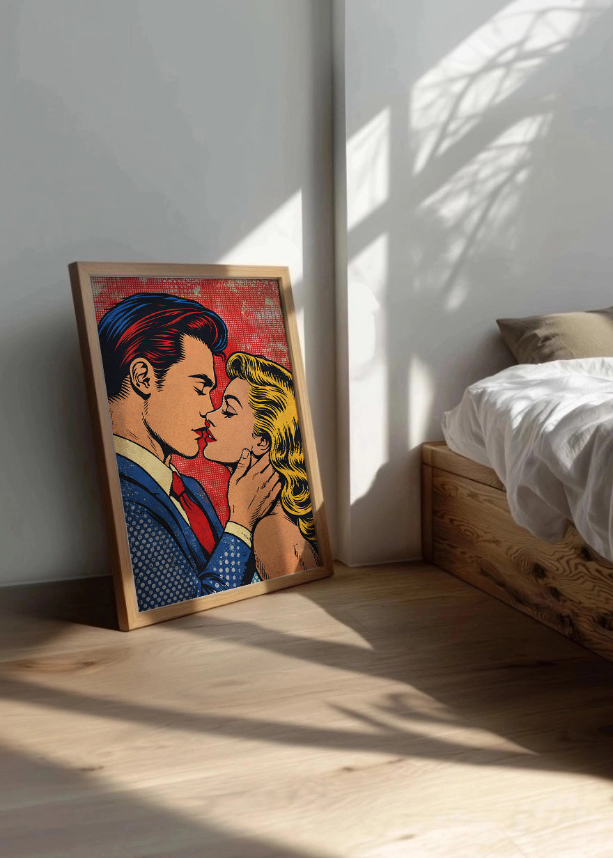 Cuadro El beso de los cómics