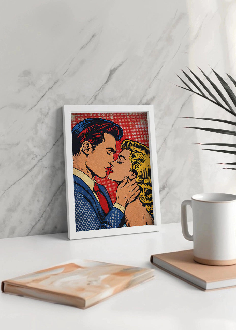 Cuadro El beso de los cómics