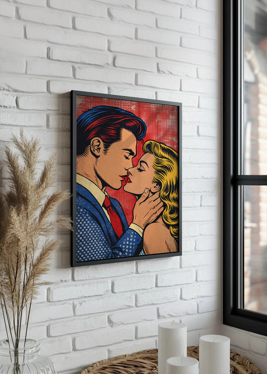 Cuadro El beso de los cómics