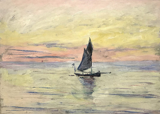 Cuadro ​El barco de vela, efecto tarde (Claude Monet)