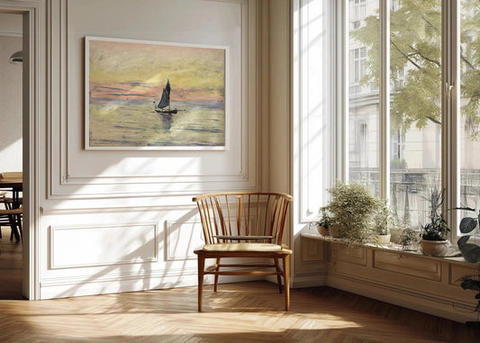 Cuadro ​El barco de vela, efecto tarde (Claude Monet)