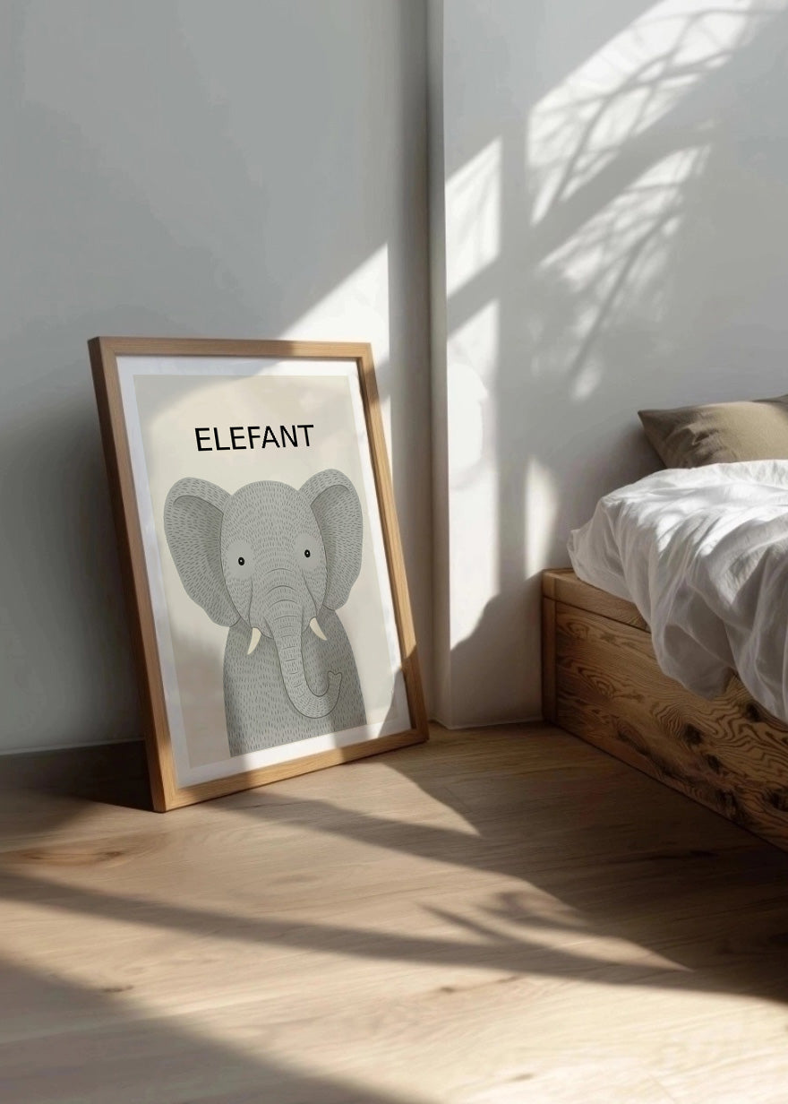 Cuadro Elefante - Estilo infantil