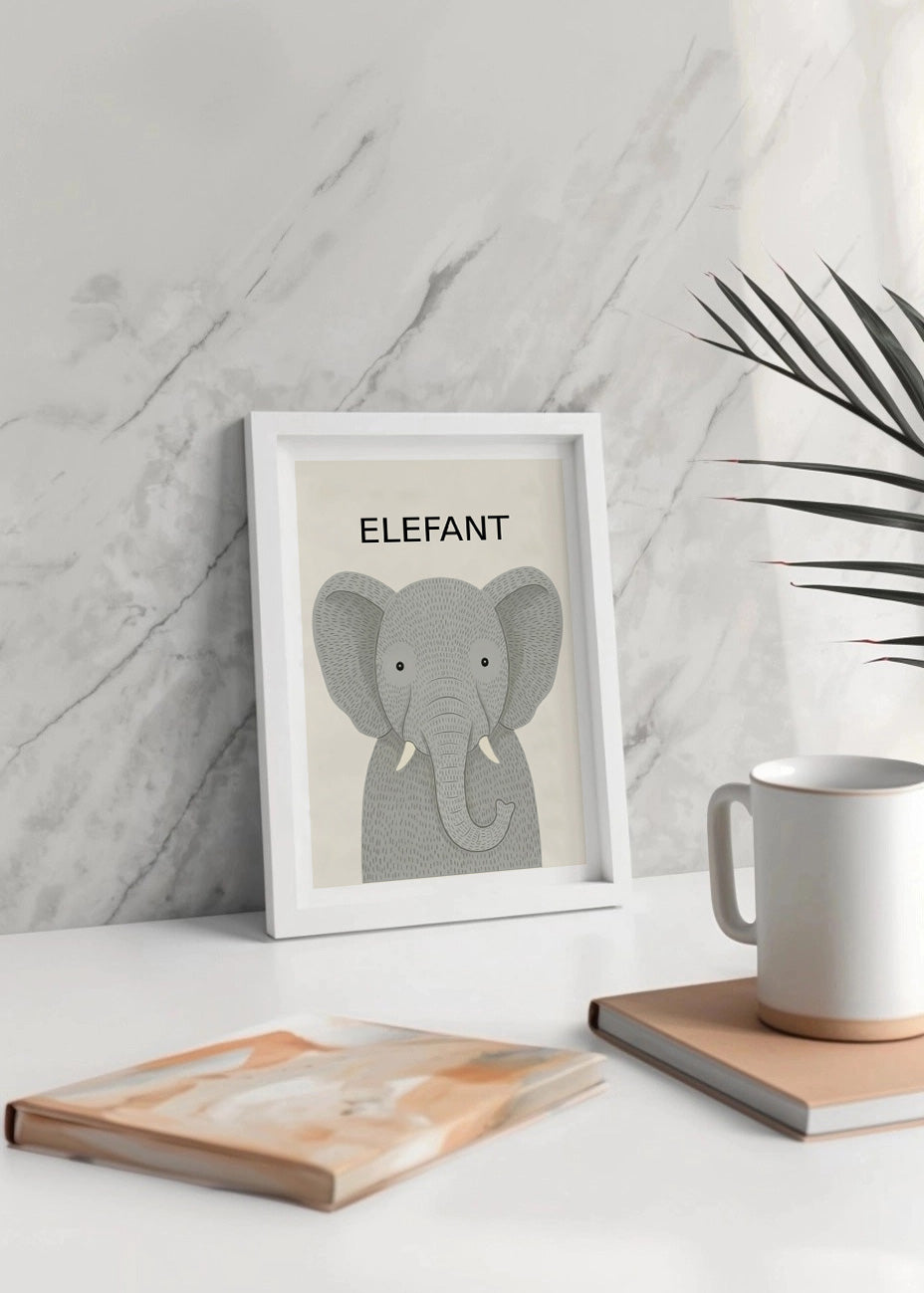 Cuadro Elefante - Estilo infantil