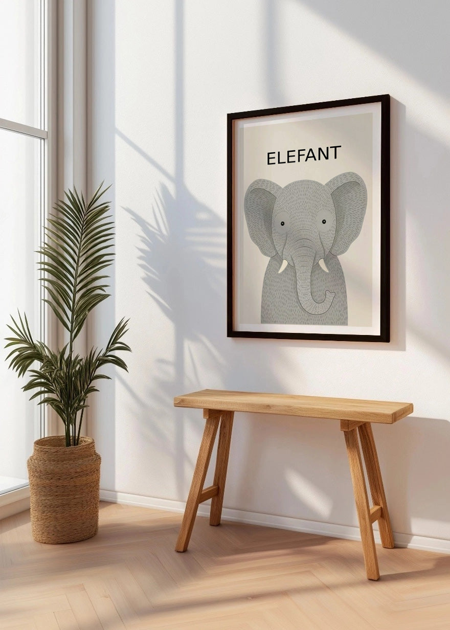 Cuadro Elefante - Estilo infantil