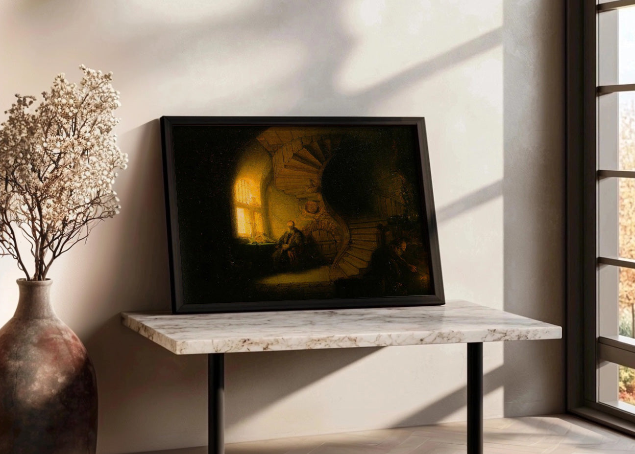 Cuadro ​El filósofo en meditación (Rembrandt)