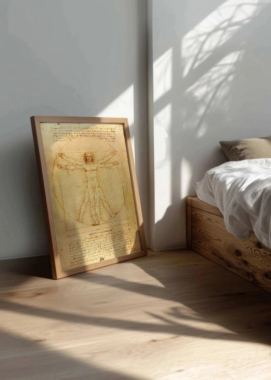 Cuadro El hombre de Vitruvio (Leonardo Da Vinci)