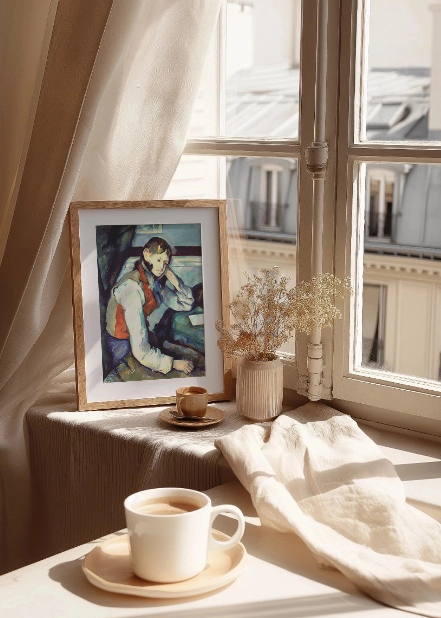 Cuadro ​El muchacho del chaleco rojo (Cezanne)