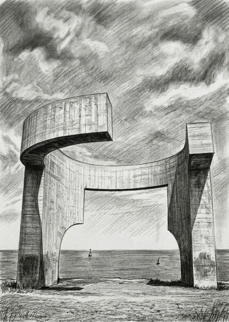 Cuadro Elogio del Horizonte estilo lápiz